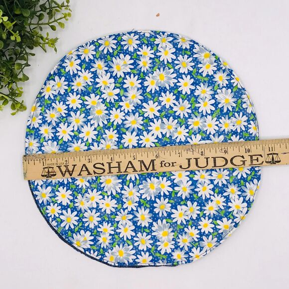 Tortilla Warmer 10.5 Inches Blue Daisy Print Holds Up To 6 Tortillas - Picture 4 of 4